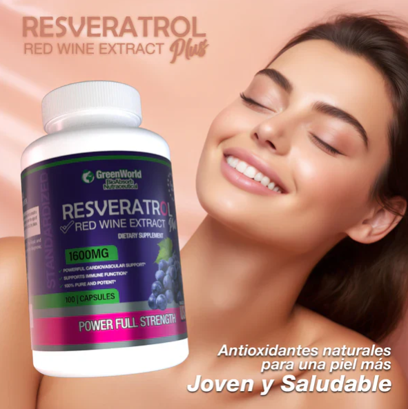 RESVERATROL® 100% Puro -Renueva tu vitalidad con la fuerza de la UVA 🍇