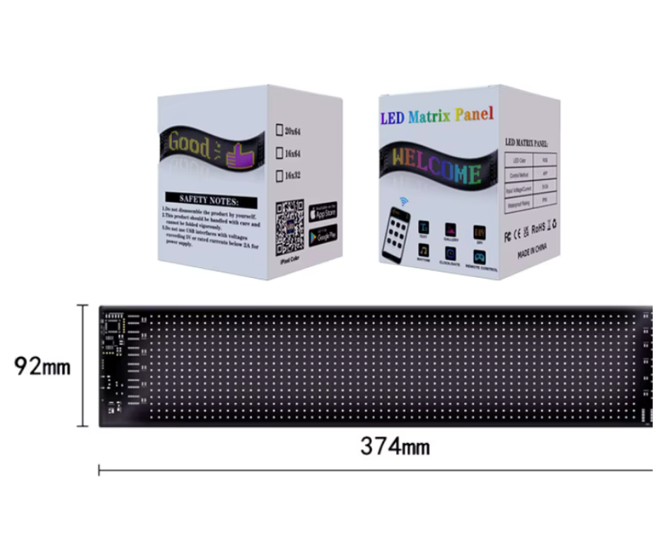 Pantalla Led Flexible Para Auto 9x37CM